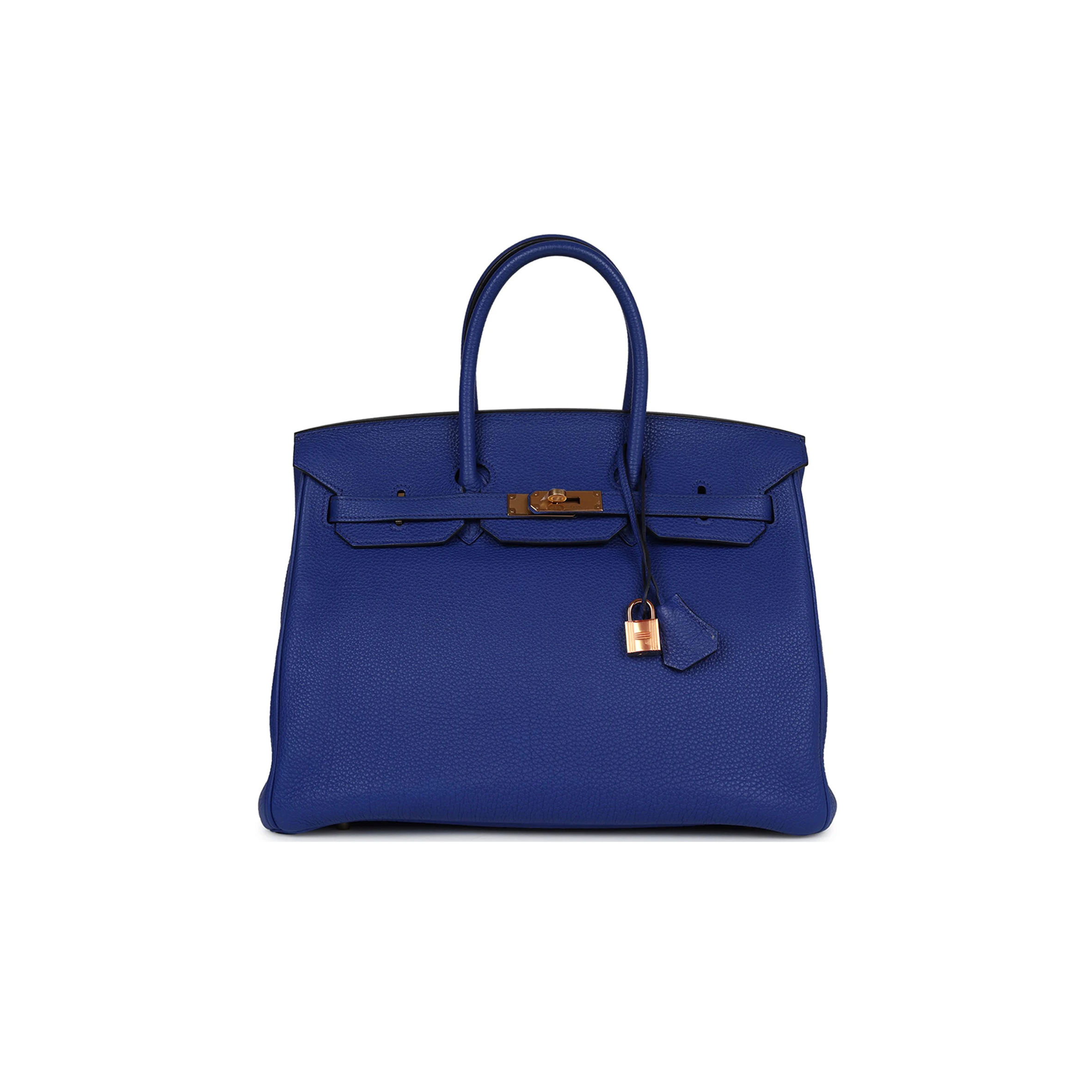 H**mes birkin 35 bleu electric togo rose gold hardware (35*28*6cm)